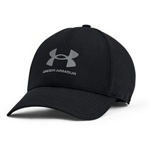 Under Armour 남성용 Iso-chill ArmourVent 피티드 캡, X-Large-XX-Large, Black (001)/Pitch Gray