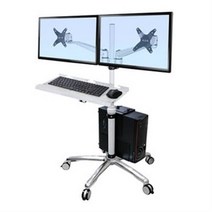 EMC-22 엔산마운트 모니터 거치대 이동형 스탠드 컴퓨터 일체형 워크스테이션 의료용 모바일 카트 EMR 시스템