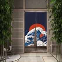 중문커튼 방풍 비닐 커튼 자석형 방한문 중문일본 우키요-전자 도어 커튼 잉어 크레인 출입구 벚꽃 리넨 장, 11 CLX00094_04 80x120cm