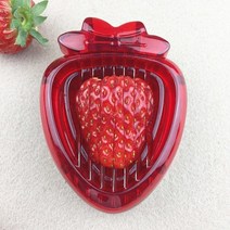 파채칼 파절기 채써는 기계 스테인레스 스틸 다기능 딸기 슬라이서 휴대용 과일 절단기, 빨간색