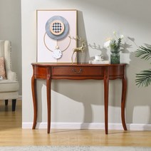 유럽풍 원목 엔틱 복도 현관 거실 화장대 테이블 콘솔, 체리색
