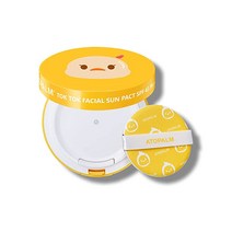 아토팜 톡톡 페이셜 선 팩트 15g SPF43 PA 민감성 피부를 위한 징크 선스크린 건성 피부 보습 프로텍션 한국산 미네랄 선크림