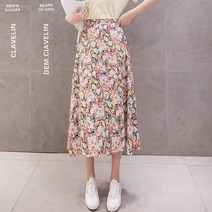 플라워 여성 여름 스윗 프렌치 러블리 하프기장 하이웨이스트 날씬해 보이는 쉬폰스커트 638375299