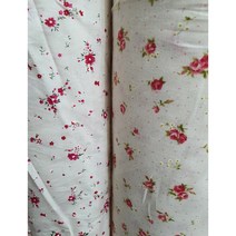 소폭 30수면 꽃 나염 원단 2종 워싱원단, 장미