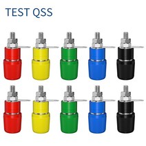 전동킥보드 튜닝 부품 개조 용품 스쿠터 Jzdz 10pcs 4mm 바나나 소켓 바인딩 포스트 너트 바나나 플러그 잭 커넥터 터미널 diy j.50002, 5 빨강 5 검정