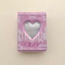 콜북 콜렉트 점보 1단 2단 포카 북 블루 보우 레이스 사진 포켓 포토 카드 앨범, 분홍