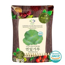 푸른들판 국산 생 연잎 가루 분말 100% 연꽃잎 하엽 파우더 HACCP 인증, 500g, 1개, -