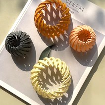 피케이몰 무광 올림머니 포니 머리핀 똥머리 만두 헤어핀, 아이보리, 1개