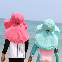 ﻿바잉B 아동 키즈 성인 여름 물놀이 와이드 아쿠아 uv 플랩캡 모자﻿