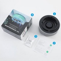 실용적인 자동 청정기 재떨이 비즈니스 여행용 액세서리 다목적 연기 제거 음이온 정화, gray