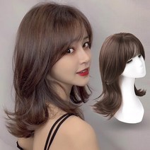 행보궁 티안나는 숏컷 투톤 여자단발가발 커트 웨이브 1개 밤송이가 까맣다, [메인컬러] 모카브라운