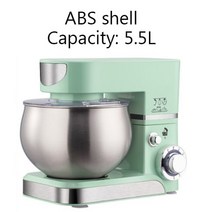 빵 도우 반죽 거품 기 핸드 믹서 jiqi 1200w 전 스탠드 식품 스테인레스 스틸 요리사 계 5l 그릇 크림 케이크 털 계란 비터, abs 쉘-5.5l