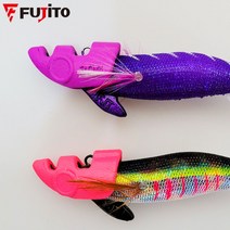 후지토 팁런왕 에기마스크 싱커 무늬오징어 한치낚시 FUJITO 데스페라도, 25g UV보라보라(2개입)