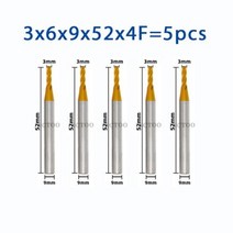 소형 밀링 커터 멀티조인트 SIQICNC HSS M35 4321 밀링 커터 세트 1.5-12mm 엔드 밀 티타늄 코팅 4 플루트, 3mm 5pcs