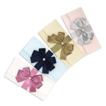 마음담아 진주 펄샤이닝 리본 봉투 4종, 화이트+베이지+연핑크+하늘색, 3세트