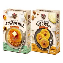 조은마켓 CJ백설 우리밀핫케익믹스500g+찹쌀호떡믹스400g 쉽고 빠른 홈베이킹, 4세트