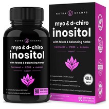 NutraChamps Myo Inositol D Chiro Inositol 90캡슐