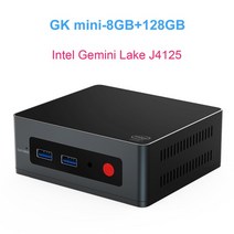 초소형PC 미니PC Beelink-GK 미니 인텔 셀러론 J4125 윈도우즈 10 11 프로 쿼드코어 미니 PC DDR4 미니 컴, 01 8G128G_02 UK