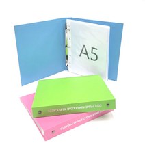 A5사이즈 에코 3공 O링 클리어화일 (60매), 주황색