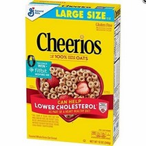[미국 직배송-PRIMO]제네럴밀스 치리오스 철분함유 홀 그레인 오트 시리얼/General Mills Cheerios Oat Cereal, 1개, 340g