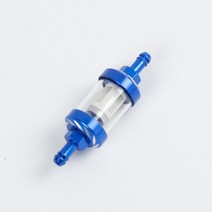 오토바이 에어 필터 판매 8mm/0.31 "CNC 알루미늄 합금 유리 오토바이 가스 연료 가솔린 오일 필터 모, 01 blue