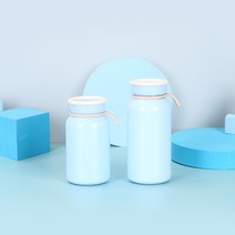 식 큐티 스텐 우유컵 야외 휴대용 스트링 진공텀블러 선물컵, 스카이블루, 300마라