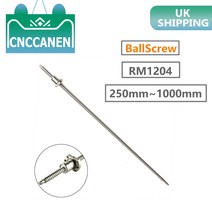 볼스크류 스크류 앙카 베어링 SFU1204 롤 볼 250 300 mm 350 400 450 550 600 800 1000 1500mm C7 플랜지 싱글 너트 BKBF10 엔드 가공, 200mm
