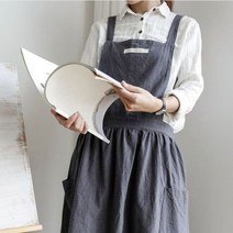 원피스 앞치마 최준카페 고사리 나물 어쩌다주부앞치마, A타입-베이지