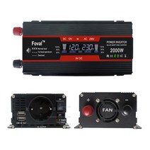 자동차 인버터 1500W-3000W 수정 사인파 자동차 인버터 LCD 디스플레이 전원 DC12V ~ 태양열 듀얼 USB 변압, 02 2000W
