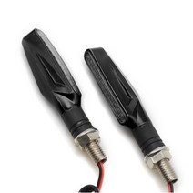 심플 오토바이 LED 깜박이 방향지시등 윙카 블랙 2P