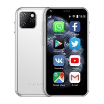 [미국정품매장] 가성비 추천 Hipipooo 초소형 Mini 스마트폰 3G Dual SIM 휴대폰 1기가바이트 램 8기가바이트 ROM 안드로이드 6.0 언락 아동용 폰 주머니 (하