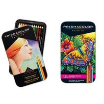 프리즈마 유성색연필 72색 132색 150색 [품질보증] Prismacolor 미국, 12색 유성 철제 케이스개