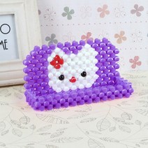 휴대폰 거치대 만들기 수제 레진 아트 재료 비즈 공예 재료 DIY 세트목걸이 팔찌 집콕취미 크리스탈 귀걸이 이니셜 키트, KT 보라색 소재 패키지