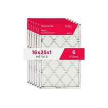 Fricidaire PureAir® 20x25x1 MERV 8알레르겐 정전 주름 에어컨 HVAC AC 노 필터 - 6팩 (확장 치수 19.81 X 24.81 X 0.81), 16x25x1, MERV 8