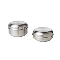 이케아 레투가드 스낵보관용기2P 0.2L+0.4L 지름12cm 길이9cm, 단품