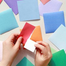 색종이 스티커 팩 (50매) 접착식 붙이기, 컬러풀