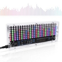 블루투스 오디오 LED 음악 스펙트럼 분석기 모듈 레벨 표시기 증폭기 DIY 스피커 키트 전자 빌드, [03] Type D