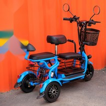 소형전기 세발 자전거 픽업 어린이 노인 여성 접이식 경량, (3석) 리튬 배터리 15A 60km