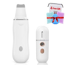 아쿠아필링기 워터필링기 기계 얼굴각질제거기 LCD 초음파 피부 세정기 깊은 청소 여드름 리무버 EMS 필링, 07 as show set