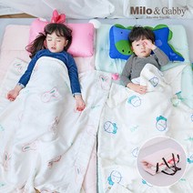 밀로앤개비 [밀로앤개비] 분리형 모달 사계절 어린이집 낮잠이불 미니베개 세트, 리틀캐리커처 딜런/미니 로라1마이크로미니1