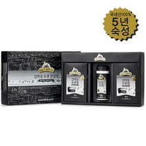 명품 소금 김막동 토판염 선물세트(5년숙성 중간입자 500g x2개/200g x1개)