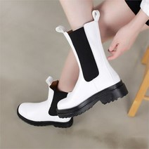셀러허브_여성 배색 유니크 워커 부츠