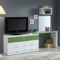 [로쏘] 로티 3단 와이드 멀티 콘솔, 색상:화이트