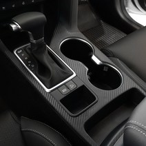JS automotive 기아 올뉴스포티지QL 차량전용 기어 패널 카본 마스크 데칼 스티커 차량용품, 레드카본