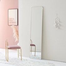 데코라인 밀스 400 스탠드 라운드 전신거울, 골드