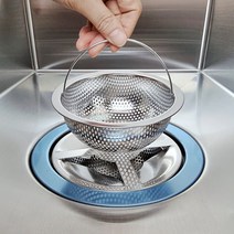러빗홈 스텐 304 싱크대 거름망 배수구망 + 십자 커버 세트, 1세트