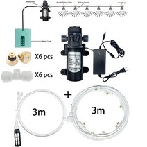 고압분사기 5L/Min DC 12V 60W 자동 스위치 마이크로 다이어프램 워터 펌프 고압 분무 스프레이, 02 Brass Beige