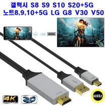 슈퍼그린 MHL 2M/3M 갤럭시S8 S9 S10 + 노트8 9 10 LG G8 G7+V30 V50 TV연결 덱스 미러링 HDMI 케이블 넷플릭스지원, 미러링 TV 케이블 C타입 블랙/레드-2M