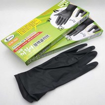 대동 까칠이 블랙글러브 라텍스 미용장갑 (1box 5쌍), S, S