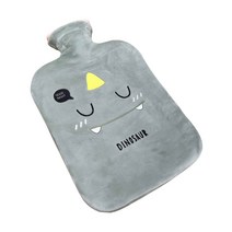 루루홈 보온 보냉 물주머니 2L + 극세사 커버, 굿나잇 그레이